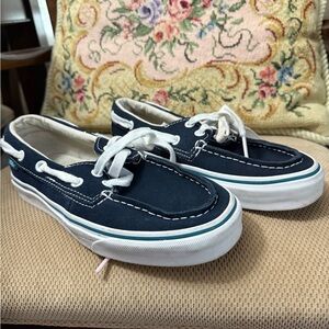 Vans Navy and White Women's Shoes